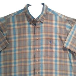 Flying Scotsman Plaid Casual Shirt XL Short Sleeve